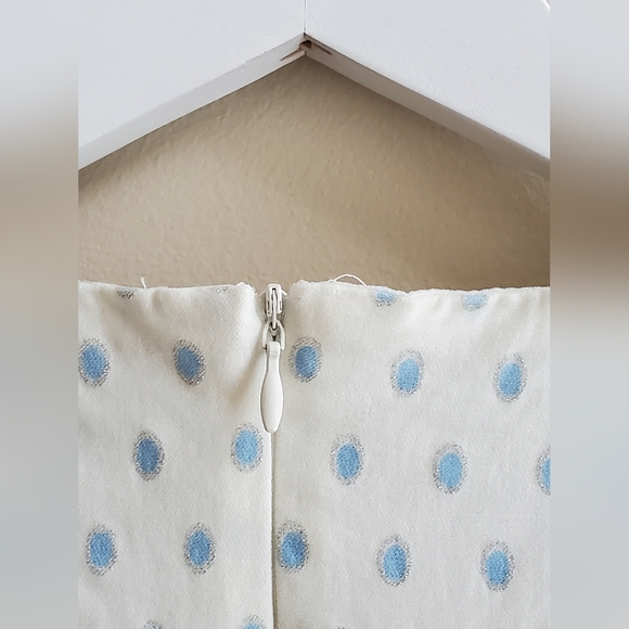 Moon River white dress with tiffany blue polka dots XS - Picture 4 of 6